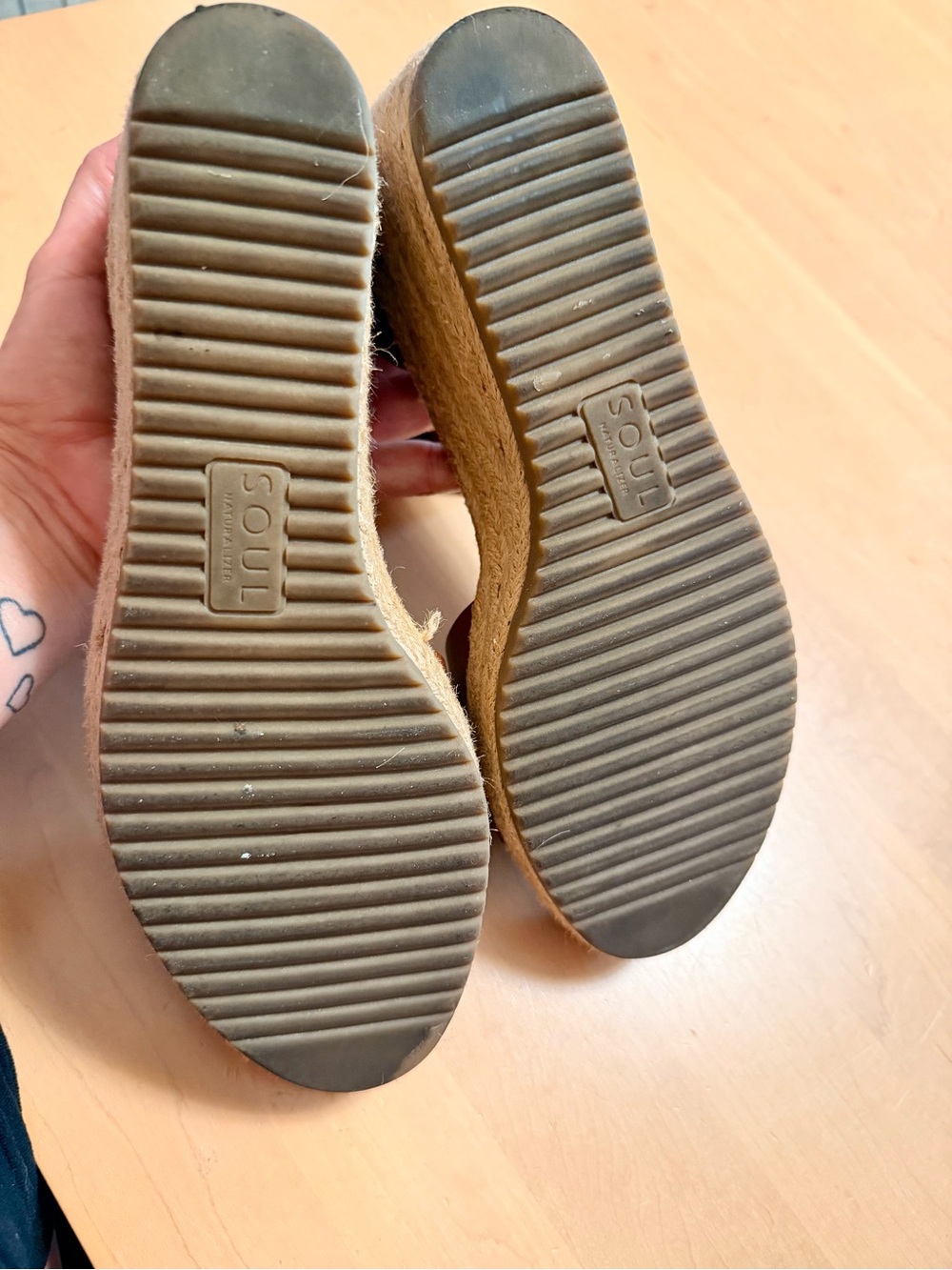 SOUL Naturalizer Brown Espadrille Wedge Sandals with Ankle Strap-NEVER WORN! - Picture 5 of 8